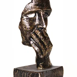 BECKON VENTURE Gold Toned & Black Medium Figurine Showpiece image 4