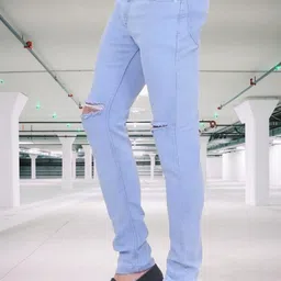 BuaGi Collection Men Regular Fit Mid-Rise Slash Knee Jeans image 2