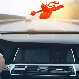 Navyaksh Orange Hanging Hanuman Ji Showpiece image 2