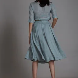 MATI A-Line Pleated Midi Skirt image 4