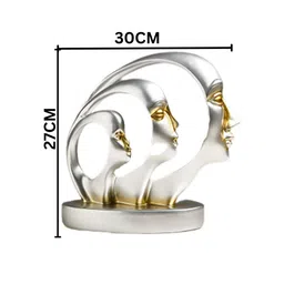 Mariner's Creation Silver-Toned Human Face Showpiece image 3