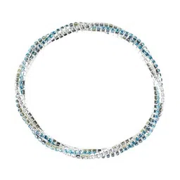 SALTY Women Artificial Stones Studded Oceanic Opal Elasticated Stretchable Bracelet image 2