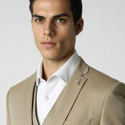 Van Heusen Men Slim-Fit Single-Breasted Three-Piece Formal Suit image 3