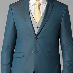 Louis Philippe Self-Design Single-Breasted Slim-Fit Three-Piece Suit image 2