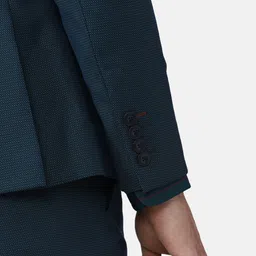 van heusen V Dot Men Green Self-Design Slim-Fit 3-Piece Formal Suit image 2