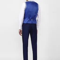 Van Heusen Men Paisley Printed Slim-Fit Single Breasted Three Piece Suits image 2