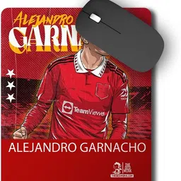 The Desi Monk Garnacho Poster Anti Skid Mouse Pad for Laptops and Computers Non Slip Base Mousepad-picture-23