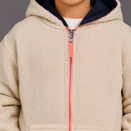 Cherry Crumble Unisex Kids Colourblocked Reversible Open Front Jacket image 2