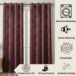 GEET CREATIONS Blue Set of 2 Window Curtain image 3