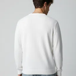 glitchez Men Applique Detail Relaxed Fit Pullover image 3
