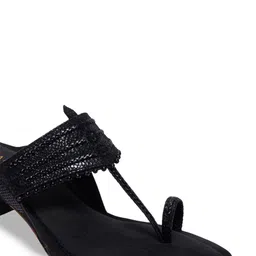 ERIDANI Embellished Ethnic Block Sandals image 4