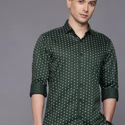 Allen Solly Pure Cotton Ethnic Motifs Printed Classic Fit Casual Shirt-picture-35