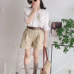 StyleCast x Revolte Girls V-Neck Pure Cotton Top With Shorts-picture-18