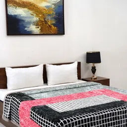Signature Black & Pink Heavy Winter 550 GSM Double Bed Blanket-picture-12