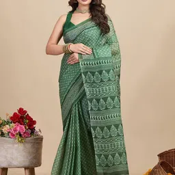 SHANVIKA Ethnic Motifs Pure Cotton Saree-image-28