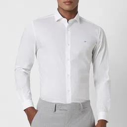 peter england Men Super Slim Fit Solid Spread Collar Formal Shirt-picture-32
