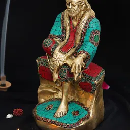 eCraftIndia Gold  Sai Baba Showpieces-image-36