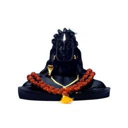 FASHIYANOO Black Solid Aadi Yogi Divine Idol Showpieces image 4