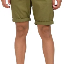 mechanic Solid Men Green Chino Shorts, Cargo Shorts-picture-23