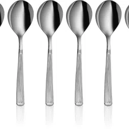 shri & sam New Stribes Desert Soup Spoon Stainless Steel Cutlery Set-picture-37