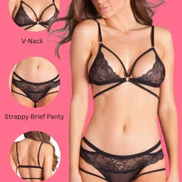 LoveAasan Self-Design Triangle Lace Baby Doll image 2