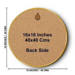 Myntra Elegant Homes Grey & Brown MDF Modern Nature Round Wall Art-16 Inch image 4