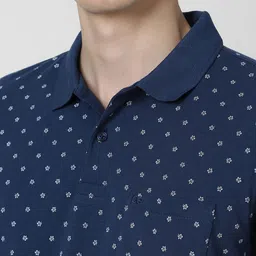 Peter England Men Printed Polo Collar T-shirt image 5
