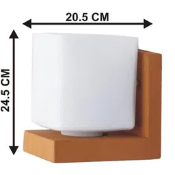 1ST TIME White & White Wood Contemporary Square Shaped Wall Lamp image 4