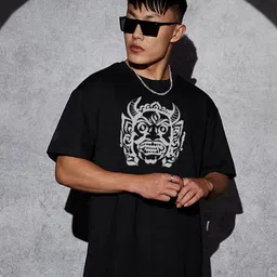 MaverIQ Men Graphic Printed Round Neck Cotton Oversized T-shirt-picture-29