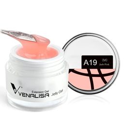 VENALISA UV Sculpture Nail Extension Hard Jelly Builder Gel - 30 ml - Jade Pink - A19 (M)-picture-13