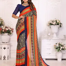 Moda Rapido Ethnic Printed Saree With Blouse Piece-picture-26