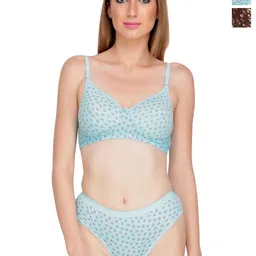 Liigne Women Pack Of 2 Everyday Printed Padded Bra Lingerie Set-picture-19