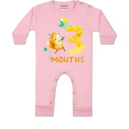 Arvesa Kids-Unisex Pink Cotton Rompers-picture-36