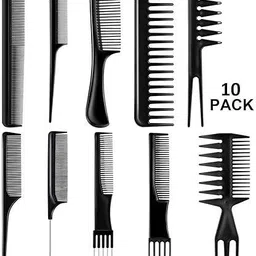msvtradess Hair Stylists Professional Styling Comb Set,10PCS Combs Tool for Women Men Kids image 3