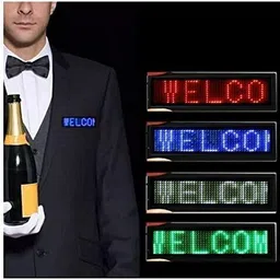 qawachh Bluetooth LED Name Badge Board Digital Scrolling Message (RED) LED Display image 5