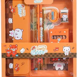 indusbay Stationary Set Bear Art Metal Pencil Box-picture-19