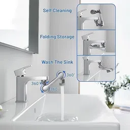 debaths 1080° FREE ROTATION DUAL SPOUT FAUCET SPRAYER EXTENDER (FOR 24mm & 22mm) Faucet Nozzle-picture-12