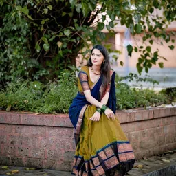 pavitraa sarees Solid Semi Stitched Lehenga Choli image 4