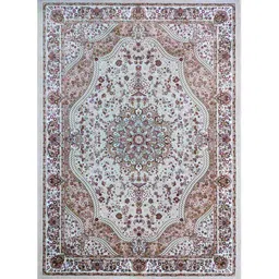 apco Cream Traditional Polypropylene 6 ft x 9 ft Machine Made Carpet image 2