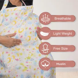 motherly Nursing Cover for Breastfeeding Soft, Breathable Feeding Apron for Mom Nursing Breast Pad image 2