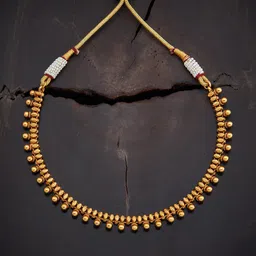 Kushal's Fashion Jewellery Gold-Plated Temple Necklace image 1