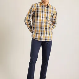 Indian Terrain Chiseled Slim Fit Tartan Checked Casual Shirt image 4