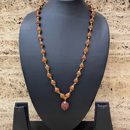 Digital Dress Room Men Gold-Plated Rudraksha Chain image 4