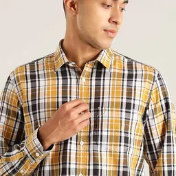 Indian Terrain Chiseled Slim Fit Tartan Checked Casual Shirt image 5