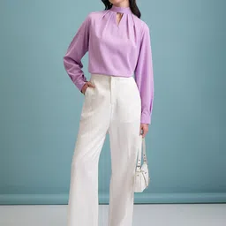 Tokyo Talkies Keyhole Neck Blouson Regular Top image 4