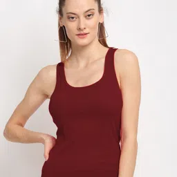 friskers FriskersWomen Pack of 2 White & Maroon Tank Top image 5