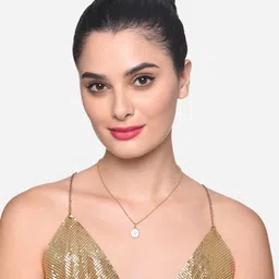 Zaveri Pearls Set Of 2 Gold-Toned & White Gold-Plated Chains image 5
