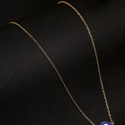 Celena Cole Gold-Toned & Blue Gold-Plated Necklace-image-3