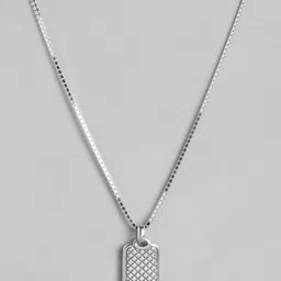 Zavya Men Sterling Silver Rhodium-Plated Necklace image 3
