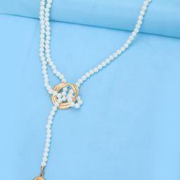Carlton London Rose Gold-Plated Layered Necklace-picture-26